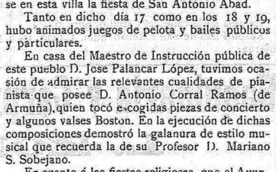 Fiestas en honor a San Antonio Abad. Enero de 1906