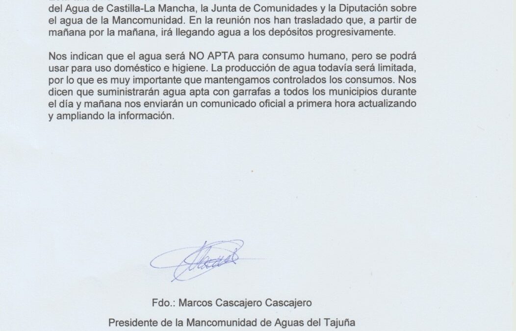 SUMINISTRO DE AGUA